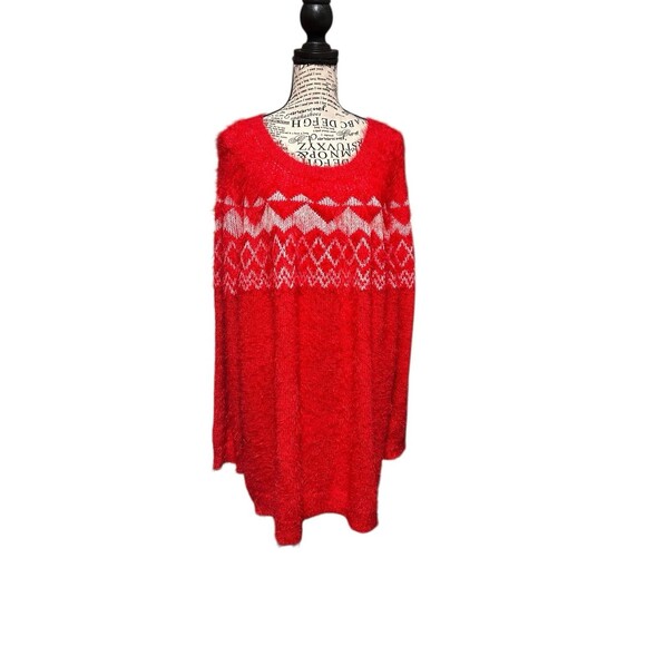 Anthony Roberts Size 3X Sweater Red Holiday fair aisles Casual Christmas - Picture 1 of 8